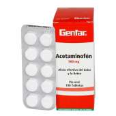 Acetaminofén Caja x100 Tab de 500 mg